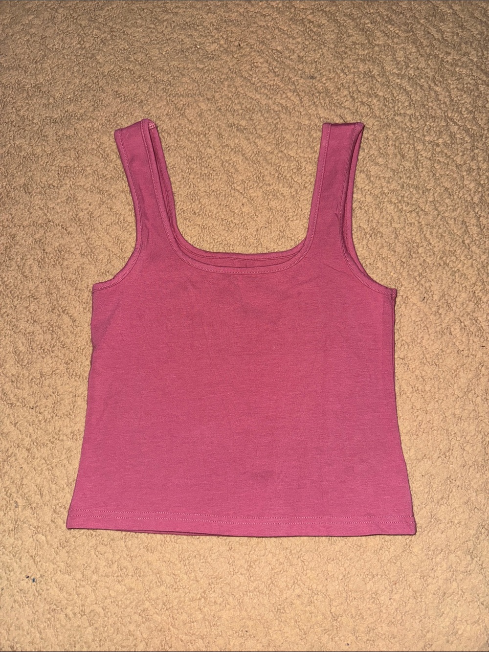 NWOT Amazon Dark Pink Cropped Tank Top